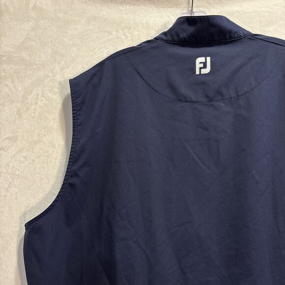 FootJoy Pullover Vest Men's Extra Large Navy Blue Golf Windbreaker Sleeveless XL - Picture 7 of 14
